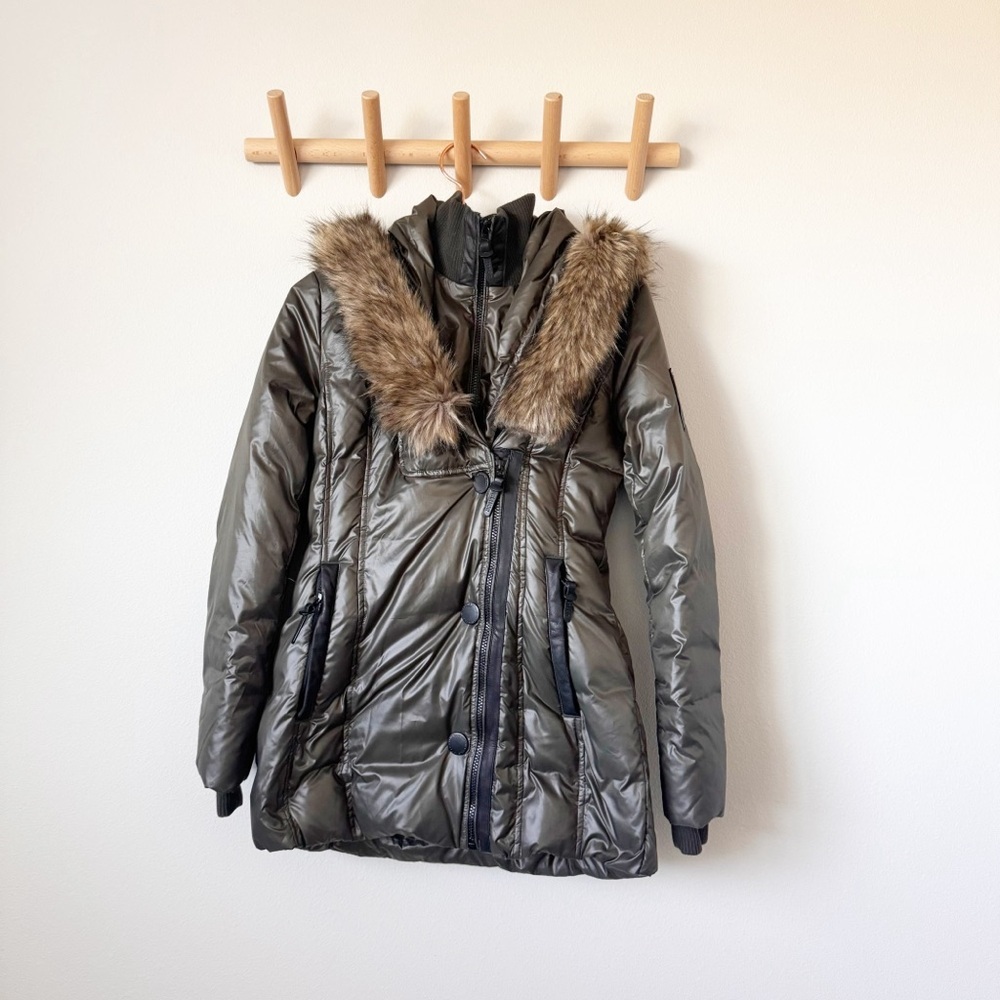 Atelier Noir Olive Green Puffer Coat